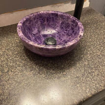Amethyst Stone Round Wash Basin Marble Countertop Kitchen Sink for Hotel... - $627.71+