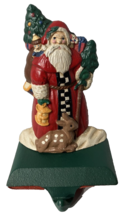MIDWEST Cast Iron Christmas Stocking Holder Old Time Santa Fireplace Man... - $54.45