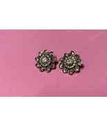 Vintage 1950&#39;s Clear Rhinestone Clip On Earrings - $419.07 MXN