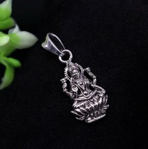 925sterling silver customized vintage antique style Goddess Laxmi pendant ssp538 - $38.60