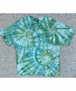NEW Men’s Green Light Blue Spiral Ice Tie Dye Short Sleeve Shirt XXL 2XL - $392.34 MXN
