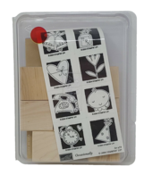 Stampin Up Occasionally  Rubber Stamp Set of 4 Wood Mounted 2004 New Craft - £10.08 GBP