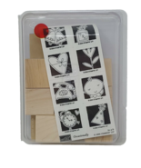 Stampin Up Occasionally  Rubber Stamp Set of 4 Wood Mounted 2004 New Craft - $12.86