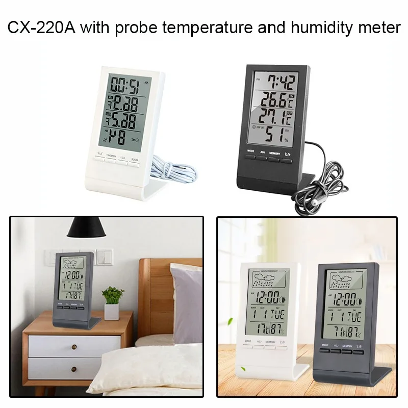 House Home LCD Digital Thermometer Hygrometer House Home Indoor Electronic Tempe - £19.57 GBP