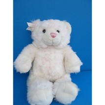 Build-A-Bear Cotton Candy Teddy Bear With Pink Spots &amp; Ribbon 16&quot; - $11.30