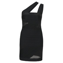 David Koma One-Shoulder Bodycon Dress In Nylon Women Black S - $226.10