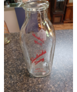 Smolenski&#39;s Dairy Square Quart Milk Bottle Camden, NY - $29.69