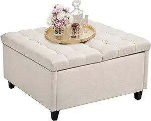 Storage Ottoman Lift Top Coffee Table, Ottoman With Storage For Living R... - $324.99