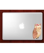 Owl with Flowers - Woodland Creatures Collection - Laptop Decal - 3&quot; tal... - £2.75 GBP