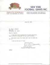 Jim Lee Howell Signed 1979 Typed Letter NY Giants Coach - £142.43 GBP