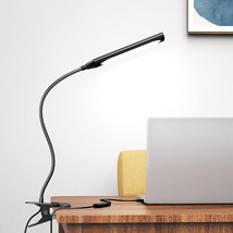 Desk Lamp Clip LED 3 Color Modes 14 Brightness Dimmable Table Metal Clip 360° NE - £15.20 GBP