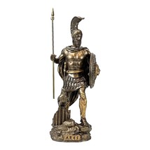 Ares Mars Greek Roman Olympian God of War and Courage Statue Bronze Effect - $58.72