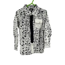 Mini Shatsu Black Tie Paint Splatter Button Down Shirt Size 4T New - $24.19