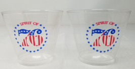 Spirit of 76 1976 Bicentennial Plastic Cups Set of 2 Vintage Jet Lowell ... - $15.15