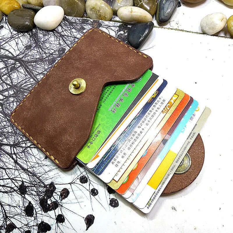 Ultra Thin Waist Bag Genuine Leather Belt Pack HandMade Credit Card Holder - $46.52