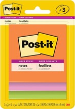 Post it Super Sticky Notes, 3 Sticky Note Pads, 3 x 3 in 1 Pack - £5.30 GBP