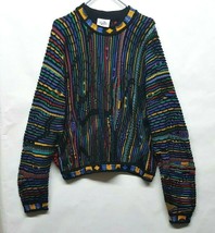 Vtg 80s Rare COOGI CUGGI Sweater Knitted Cotton Australia 3d Textured Size M - £207.88 GBP