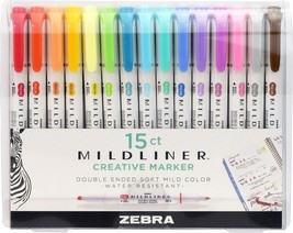 Broad And Fine Tips, Double Ended Zebra Pen Mildliner, Assorted Colors, ... - $44.99