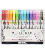 Broad And Fine Tips, Double Ended Zebra Pen Mildliner, Assorted Colors, ... - £35.91 GBP
