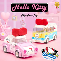 ✅Official Sanrio Hello Kitty Tour Bus &amp; Sports Car Building Block Sets Fun - NEW - £21.95 GBP+