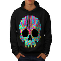 Wellcoda Pixel Skeleton Rock Skull Mens Hoodie,  Casual Hooded Sweatshirt - £25.73 GBP+