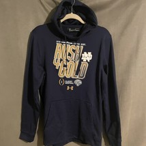 Under Armour Notre Dame CFP Hoodie Mens Medium Navy 2018 Cotton Bowl Sem... - £23.74 GBP