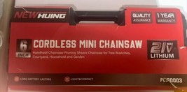 6 Inch Cordless Mini Electric Chainsaw  New Huing 21 V Max Lithium - $40.58
