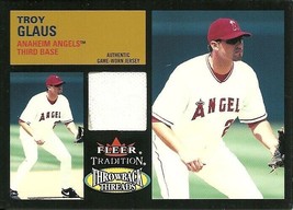 2003 Fleer Tradition Throwback Threads Troy Glaus TG Angels - £3.18 GBP