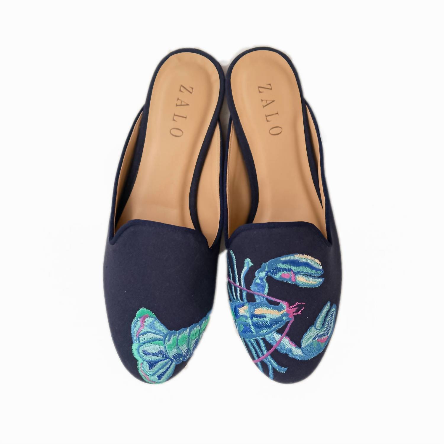 House Of Zalo women's lobster mule in Navy