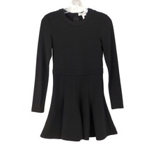 BCBGeneration Fit &amp; Flare Black Long Sleeve Skater Textured Dress, Women... - $19.35