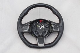 2012-16 Fiat 500 Abarth Steering Wheel RED STITCHING Flat Bottom image 5