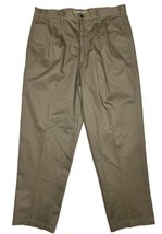 Cherokee Khaki Pleated Chino Pants Men Size 36x30 (Measure 35x30) - £2.11 GBP