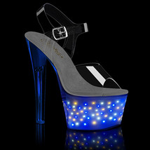 FINAL SALE PLEASER ECHOLITE-708 7&quot; Heel Led Light Up Womens Platform Sho... - $55.95