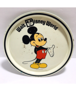 Vintage Walt Disney World Mickey Mouse Tin Plate Tray Patina Scratches D... - €21,62 EUR