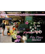 Vtg Postcard Pike Place Market Seattle Washington, Unposted, Continental - £5.19 GBP