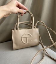 Beige Mini Telfar Vegan Cream Leather Shopping Bag Crossbody Small Nude ... - $2,058.05 MXN