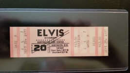 ELVIS PRESLEY - VINTAGE SEPT. 20, 1977 HUNTINGTON, WV. WHOLE CONCERT TICKET - £90.10 GBP