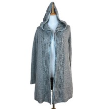 Angel Of The North Sweater Women S Cardigan Gray Hooded Wool Blend Anthropologie - £27.52 GBP