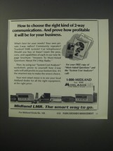 1990 Midland LMR Land Mobile Radio Ad - How to choose the right kind of ... - $18.49