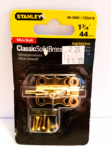 New Stanley Classic 1-3/4 Inch Solid Brass Mini Bolt Hardware Barrel Bolt CD5410 - $2.00