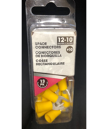 Autocraft #10 Spade Connectors 12-10 Gauge, Yellow, 13 pcs - $2.96