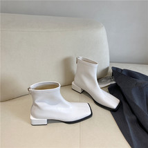 Women Ankle Boots Woman Low Square Heel Fashion Zipper Shoes Autumn Wint... - £41.18 GBP