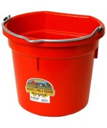 Miller Little Giant Farm &amp; Ag P20FBRED 20 Quart Red Flat Plastic Bucket - $43.50 CAD