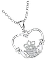 Women Necklace,925 Sterling Silver Celtic Heart - £105.37 GBP