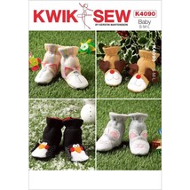 Kwik Sew Sewing Pattern 4090 Booties Babies Toddler Size Small to Large - $9.89