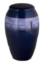 Golfing Large/Adult 200 Cubic In. Golfer Silhouette Cremation Urn for Ashes Golf - £160.35 GBP