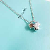 Tiffany &amp; Co. Roman Cross Necklace 16&quot; 40cm SV 925 Paloma Picasso chain ... - £104.88 GBP