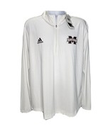 Michigan State Spartans Adidas 1/4-Zip Shirt Men L White Pullover Base L... - £23.18 GBP