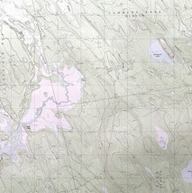 Map Simsquish Lake Maine NB 1988 Topographic Geo Survey 1:24000 27 x 22&quot;... - $44.99