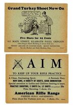 Grand Turkey Shoot Mutt &amp; Jeff Cartoon American Rifle Range Klamath Fall... - $17.82